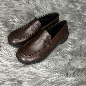 Brown Mary Jane Loafers